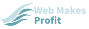 Web makes profit logo - white